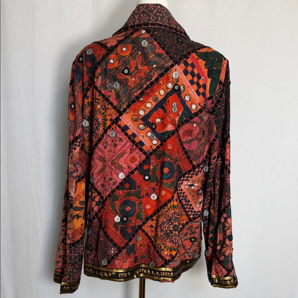 Soft Surroundings Multicolor Patchwork Blazer - image 6